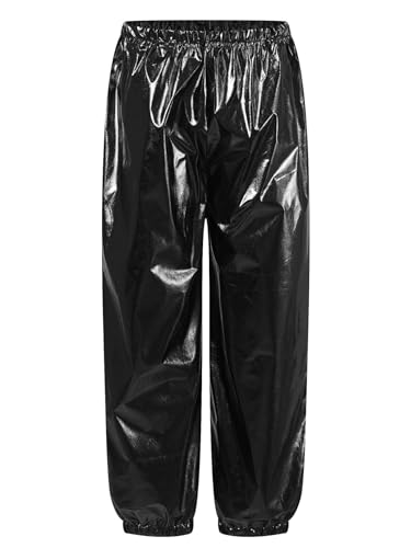 Miaeowve Metallic Hose Kinder Mädchen Glänzend Leggings High Waist Sporthose Einfarbig Yogahose Locker Slim Fit Sportswear Schwarz 146-152 Miaeowve Metallic Hose Kinder Mädchen Glänzend Leggings High Waist Sporthose Einfarbig Yogahose Locker Slim Fit Sportswear Schwarz 146-152 von Miaeowve