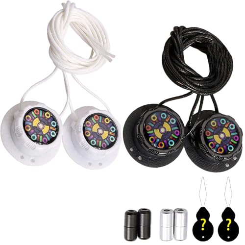 Miaherry 2 Paar Automatische Drehverschluss Schnürsenkel Ohne Binden Schnellverschluss Keine Installation erforderlich Drehverschluss Schnürsenkel für Kinder Erwachsene Sportschuhe Arbeitsschuhe von Miaherry