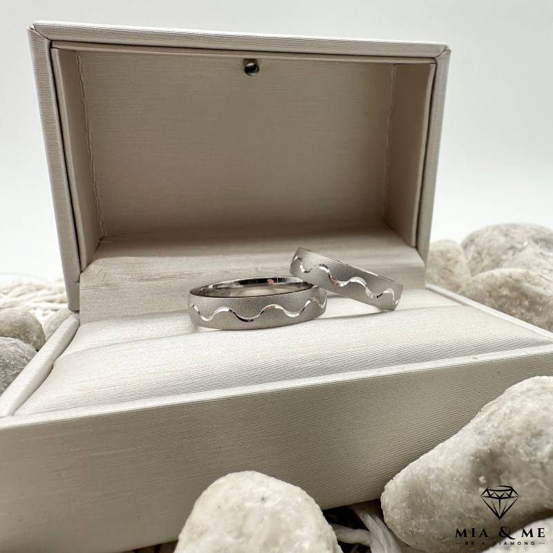 Hochzeitsringe Verlobungsringe Trauringe Eheringe Partnerringe Aus 925Er Silber Diamantiert von MialandlMe