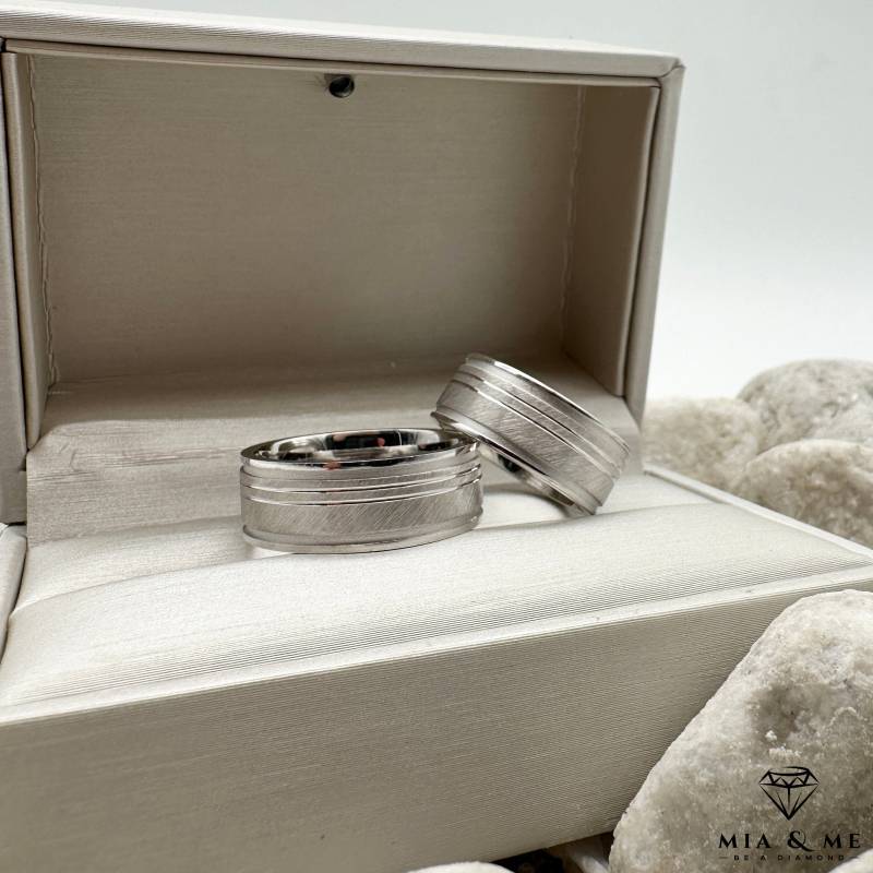 Hochzeitsringe Verlobungsringe Trauringe Eheringe Partnerringe Aus 925Er Silber Matt/Glanz von MialandlMe