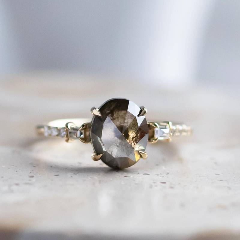 Diamant Im Ovalschliff Verlobungsring Vintage-stil Diamantring 14K Weißgold Ring Von Mialis Jewelry von MialisJewelryStore