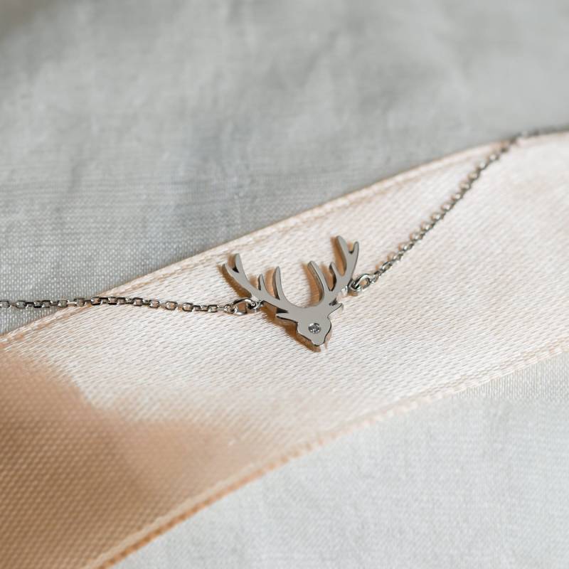 Gold Hirschgeweih Armband, Hirschkopf Massiv Tier Armband von MialisJewelryStore