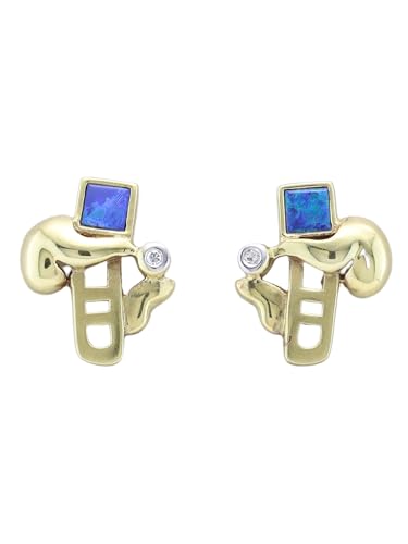 MIAMAR Ohrringe 0600497 Damen Ohrstecker 14 Karat (585) Gelbgold Gold bunt Opal von Miamar