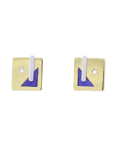 MIAMAR Ohrringe 0802047 Damen Ohrstecker 14 Karat (585) Bicolor Gold blau Lapis von Miamar