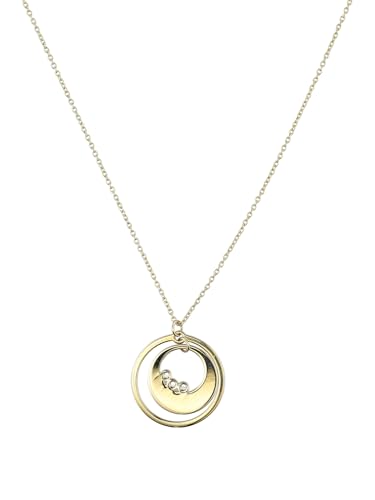 Miamar Damen Collier 14 Karat (585) Gelbgold Gold weiß Zirkonia 45 cm 1166853 von Miamar