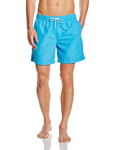 Miami Beach Swimwear Herren Badeshorts in Unifarben, Blau (Scuba Blue 620), XX-Large von Miami Beach Swimwear