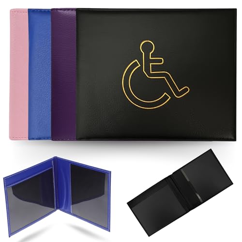 Miami Tex Ausweishalter für Behinderte, weiches PU-Leder, für Behinderte, Blau, Schwarz von Miami Tex