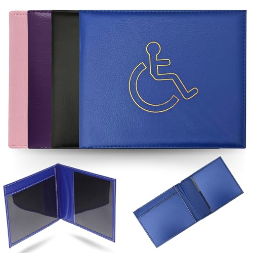 Miami Tex Ausweishalter für Behinderte, weiches PU-Leder, für Behinderte, Blau, blau von Miami Tex