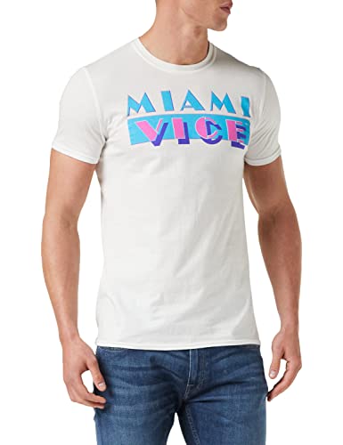 Miami Vice Herren Og Logo T-Shirt, weiß, M von Miami Vice