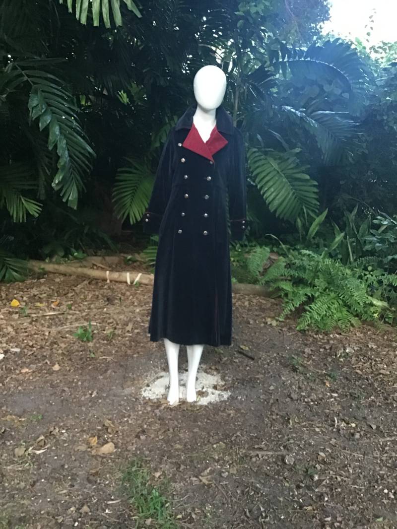 Vintage Doppelbrustiger Samtmantel von Miamivintagestore