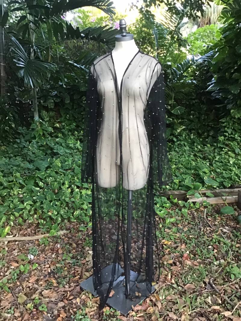 Vintage Netzmantel Mit Perlen von Miamivintagestore