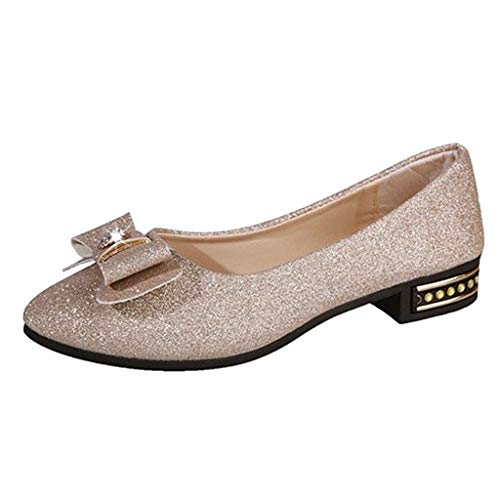 Casual Flat Toe Damen Solide Schuhe Point Thin Fashion Women's Butterfly-Knot Women's Pumps Damenschuhe 41,5 von MianYaLi