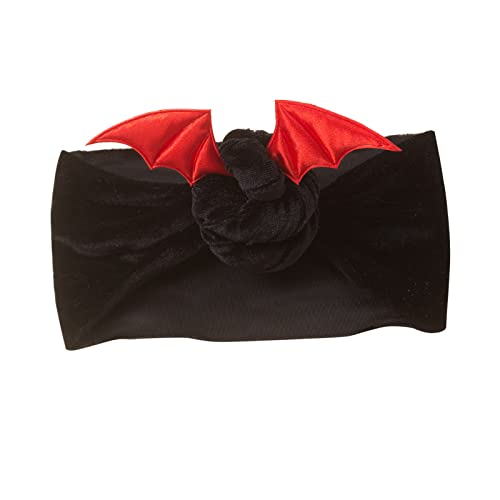 Kleinkind-Säuglings-Baby-Jungen-Mädchen-Stretch-Solid-Bowknot-Haarband-Kopfbedeckung-Halloween-Stirnband Haarschmuck Mädchen (Black, One Size) von MianYaLi