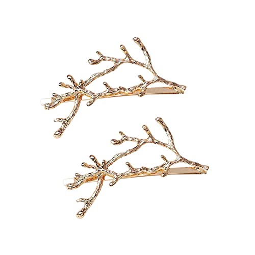 Korean Headwear Side Hairpin Hairpin Side Hairpin Student Female Branch Clip Clip Cute Clip Geweih Version Ohr Haarspange Kette Schmuck von MianYaLi