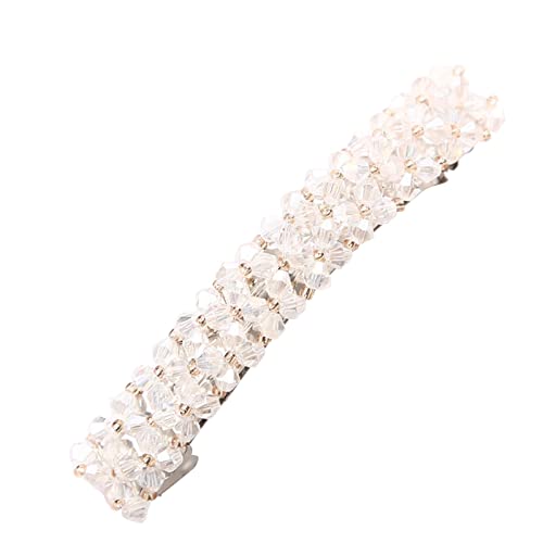 Luxus Haarspangen für Frauen Bling Strass Prom Pins Haarspangen Weiß Sparkly Hairgrip Haar Kopfbedeckung Zubehör für Party Hochzeit Täglich Regenbogen Schmuck von MianYaLi