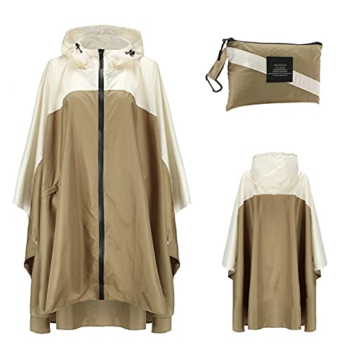 MianYaLi Damen Wasserdicht Regenponcho Unisex Regenjacke Wasserdicht Regencape mit Kapuze wasserdicht mit Reißverschluss im Freien von MianYaLi