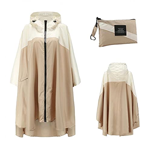 MianYaLi Damen Wasserdicht Regenponcho Unisex Regenjacke Wasserdicht Regencape mit Kapuze wasserdicht mit Reißverschluss im Freien von MianYaLi