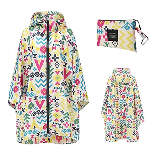 MianYaLi Damen Wasserdicht Regenponcho Unisex Regenjacke Wasserdicht Regencape mit Kapuze wasserdicht mit Reißverschluss im Freien von MianYaLi