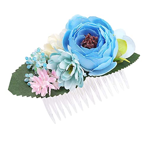 Nettes Haar Schöner Einsatz Simulation Blumenmädchen Clip Clip Haar Trimmingr Kamm Haarspange Smaragd Schmuck von MianYaLi