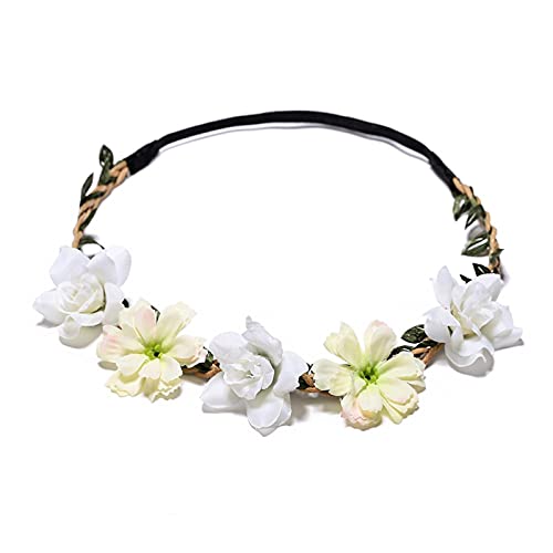 Women 3PCs Band Garland Festival Boho Hochzeit Kopf Haarclip Blumenhaarblumen Wikinger Schmuck Damen von MianYaLi