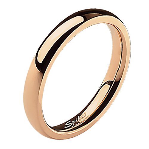 Mianova Band-Ring Edelstahl Herrenring Damenring Partnerring Trauring Verlobungsring Damen Herren Rosegold Größe 52 (16.6) Breit 3mm von Mianova