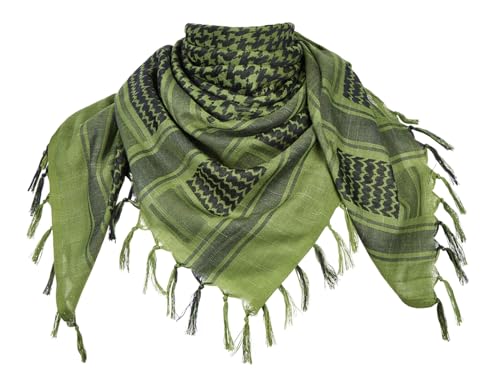MiaoMa Shemagh Palästinenser Tuch 110 x 110 CM Baumwolle Militär Tactical Desert Schal Arabischer Wüsten Schals Unisex Halstuch Kopftuch für Männer und Frauen von MiaoMa