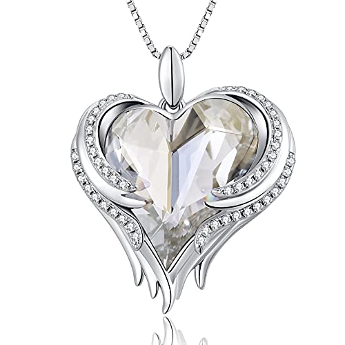 Miaofu Für immer Liebe Herz Anhänger Halsketten für Damen 925 Sterling Silber Mit Österreich Kristall Schmuck Geschenk für Frauen Mama Freundin Mädchen Ihr Weihnachtsgeschenk P177 von Miaofu