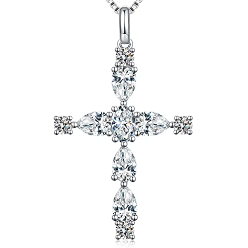 Miaofu Kreuz Halskette Kreuz Halskette Einfache Mode 925 Sterling Silber Kreuz Halskette Kreuz Halskette Kreuz Halskette Kreuz Halskette Sterling Silber Kreuz Halskette Silber Kreuz Halskette von Miaofu