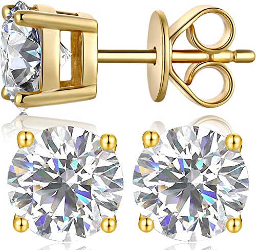 Moissanite Ohrstecker, Moissanite Ohrstecker Ohrringe Herren Damen Diamant s925 Sterling Silber Ohrringe Schmuck von Miaofu