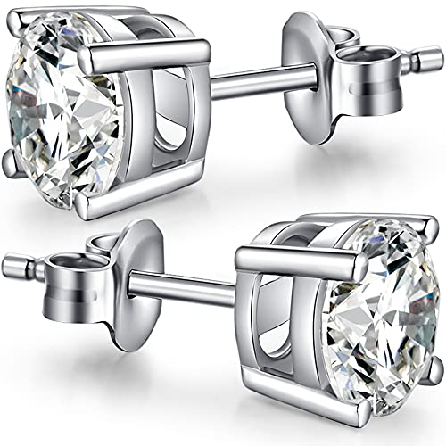 Ohrstecker Silber 925 Herren Ohrstecker Herren Zirkonia Silber,Men Earrings,Ohrstecker Diamant Weißgold,Ohrringe Diamant Herren,Cubic Earrings,Ohrringe Silber Mann,Ohrstecker Mann Nickelfrei von Miaofu