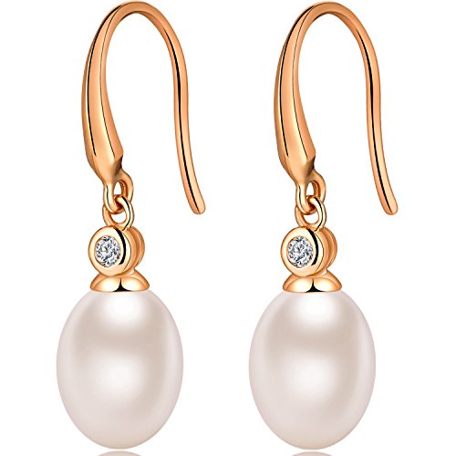 Perlenohrringe Silber Pearl Earrings Süßwasserperlen Ohrringe,Weißgold Perle Ohrringe Miaofu Perlenohrringe Silber Hängend,Roségold Perlen Ohrringe,Perlenohrringe Silber Hängend,Perlenohrringe von Miaofu