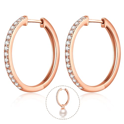 Perlenohrringe Rosegold Perlen Ohrringe,Perlenohrringe Silber 925 Hängend,Ohrringe Perle Silber,Ohrringe Perle Silber Damen,Perlenohrringe Weißgold,Ohrringe mit Perlen Hängend,Perlenohrringe Gold von Miaofu