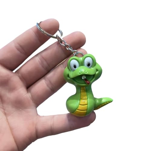 Miaoyak Sound and Light Functioning Anime Snake Keychain, Bag Pendant Novelty School Supplies, grün von Miaoyak