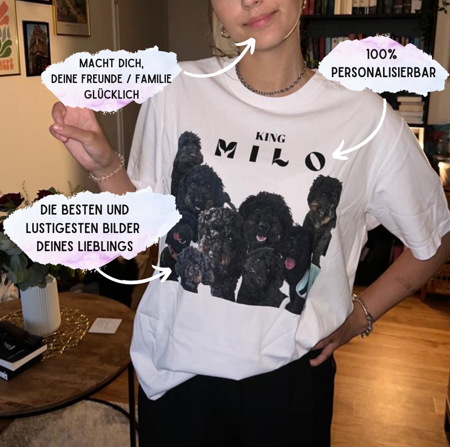 Personalisiertes T-Shirt Für Hundeliebhaber Personalisiertes T-Shirt Für Hundeliebhaber von MiaraDogs