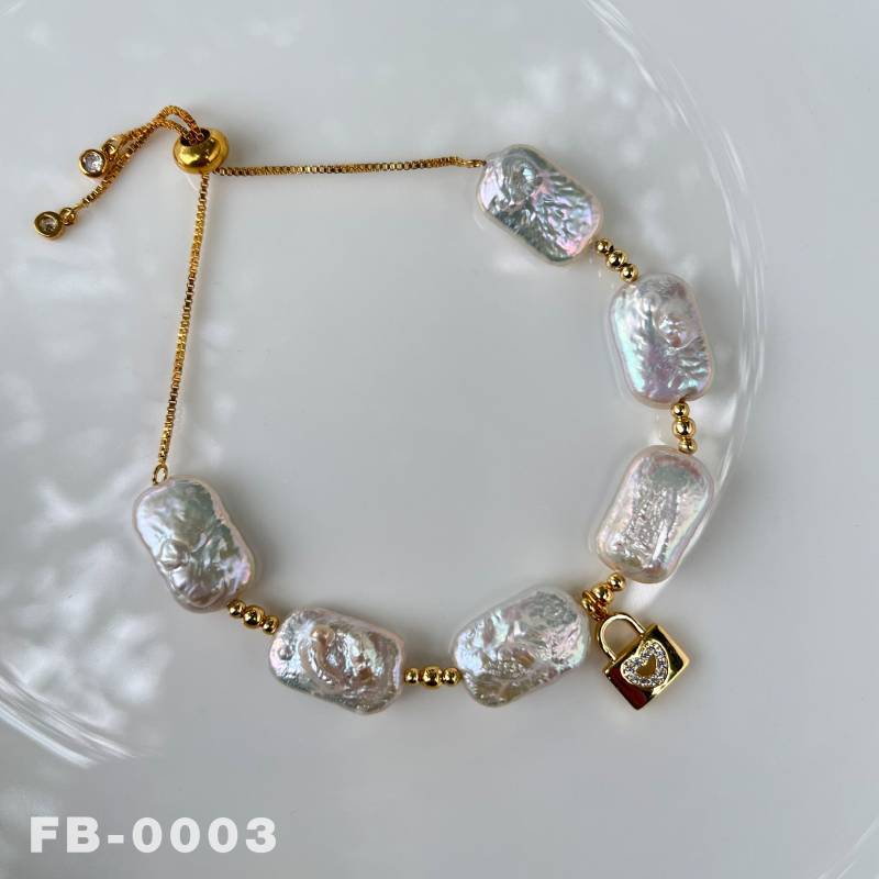 Premium Natur Süßwasser Weiß Regenbogen Barock Perlen Armband Einstellbare Länge C Perle Schmuck Vergoldet Geschenk Für Ihren Geburtstag von MiaranPearl