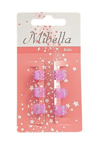 Mibella Kids Haarklammern Set, 6 Mini-Haarspangen, Rosa, Kunststoff, Haarschmuck für Kinder - 21860 Mibella Kids Haarklammern Set, 6 Mini-Haarspangen, Rosa, Kunststoff, Haarschmuck für Kinder - 21860 von Mibella