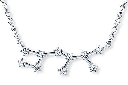 MicLee Damen 925 Sterling Silber Zirkonia Halskette 12 Sternbilder Sternzeichen Anhänger Silber Kette mit Geschenkbeutel Super Geschenk für Paar Pärchen Mutter Tochter,Schütze(Sagittarius) von MicLee