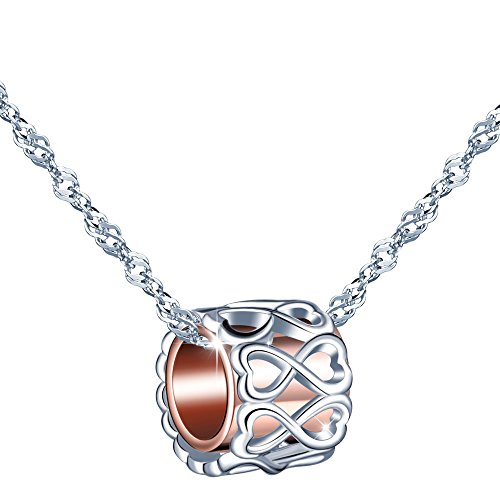 MicLee Damen Kette 925 Sterling Silber Unendlichkeit Zeichen Anhänger Glück Halskette mit Geschenkbox Grußkarte, Bestes Geschenk für Frauen Mädchen von MicLee