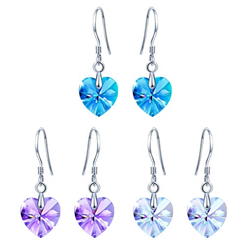 MicLee Damen-Ohrringe 925 Sterling Silber Sterling Kristall Herzhänge Ohrhänge Ohrschmuck Super Weihnachten Geschenk MicLee Damen-Ohrringe 925 Sterling Silber Sterling Kristall Herzhänge Ohrhänge Ohrschmuck Super Weihnachten Geschenk von MicLee