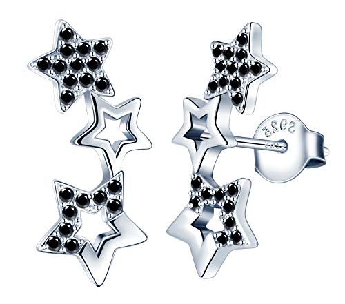 MicLee Damen Ohrringe 925 Sterling Silber Zirkonia Einfach Elegant 3 Sternchen Sterne Ohrstecker Ohrschmuck mit Geschenkbeutel,Super Weihnachten Geschenk MicLee Damen Ohrringe 925 Sterling Silber Zirkonia Einfach Elegant 3 Sternchen Sterne Ohrstecker Ohrschmuck mit Geschenkbeutel,Super Weihnachten Geschenk von MicLee
