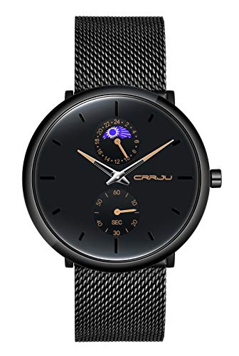 MicLee Herren Uhr Analog Chronograph 30 M Wasserdicht Quarz Uhr Armbanduhr Multifunktionszifferblättern Stoppuhr für Mann Business Uhren mit Edelstahlgewebe Milanaise Mesh Band Einzigartig Verstellbar MicLee Herren Uhr Analog Chronograph 30 M Wasserdicht Quarz Uhr Armbanduhr Multifunktionszifferblättern Stoppuhr für Mann Business Uhren mit Edelstahlgewebe Milanaise Mesh Band Einzigartig Verstellbar von MicLee