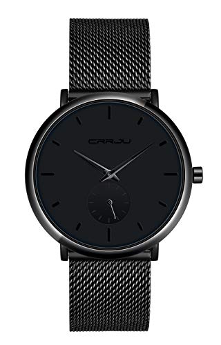 MicLee Herren Uhr Analog Chronograph 30 M Wasserdicht Quarz Uhr Armbanduhr Stoppuhr Ultra Dünne Business Uhren mit Edelstahlgewebe Milanaise Mesh Band Einzigartig Verstellbar MicLee Herren Uhr Analog Chronograph 30 M Wasserdicht Quarz Uhr Armbanduhr Stoppuhr Ultra Dünne Business Uhren mit Edelstahlgewebe Milanaise Mesh Band Einzigartig Verstellbar von MicLee