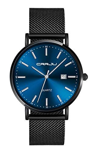 MicLee Herren Uhr Analog Chronograph Armbanduhr 30 M Wasserdicht Quarz Uhr Kalender Datumsanzeige Ultra Dünne Business Uhren mit Edelstahlgewebe Milanaise Mesh Band Einzigartig Verstellbar MicLee Herren Uhr Analog Chronograph Armbanduhr 30 M Wasserdicht Quarz Uhr Kalender Datumsanzeige Ultra Dünne Business Uhren mit Edelstahlgewebe Milanaise Mesh Band Einzigartig Verstellbar von MicLee