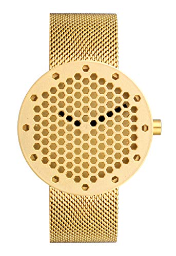 MicLee Herren Uhren Hohl Bienenwabe Zifferblatt Quarz Armbanduhren 30 M Wasserdicht Männer Uhren Edelstahl Milanaise Mesh Band Einzigartig Verstellbar von MicLee