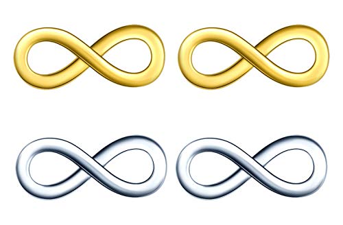 MicLee Modisch Unendlichkeit Zeichen Infinity Ohrstecker 925 Sterling Silber Damen Ohrringe Ohrschmuck mit Geschenkbeutel,Super Weihnachten Geschenk von MicLee