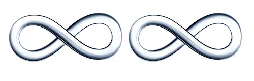 MicLee Modisch Unendlichkeit Zeichen Infinity Ohrstecker 925 Sterling Silber Damen Ohrringe Ohrschmuck mit Geschenkbeutel,Super Weihnachten Geschenk von MicLee