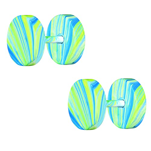 MicVivien 8MM Edelstahl Herren Damen Ohrstecker Cheater Illusion Tunnel Fake Gauges Faux Plug Gauge Ohrringe Rücken Ohrstecker Barbell Stud Ohrringe 5 Farben von MicVivien