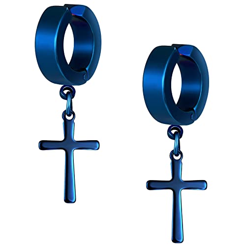 MicVivien Creolen mit Kreuz Anhänger Edelstahl Klein Kreolen Kreuz Ohrhänger Ohrschmuck für Männer Frauen Mädchen MicVivien Creolen mit Kreuz Anhänger Edelstahl Klein Kreolen Kreuz Ohrhänger Ohrschmuck für Männer Frauen Mädchen von MicVivien