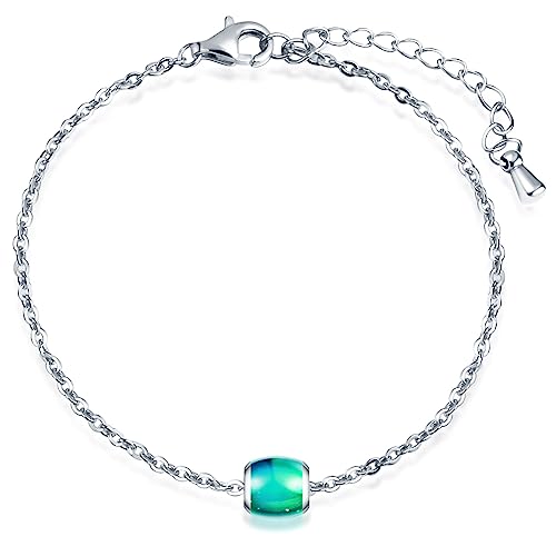 MicVivien Edelstahl Farbwechsel Perlen Charms Armkette Halskette für Damen Herren Mädchen Temperatur Farbe Stimmung Armband Perlen Anhänger Kette Schmuck Set von MicVivien