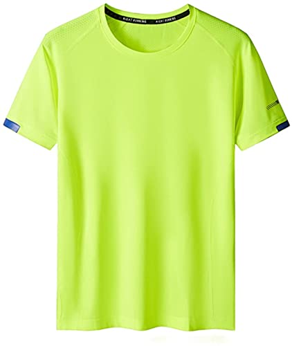 Kurzarm-T-Shirt, Sport-Funktionsshirt Leichtes Und Atmungsaktives Sport-T-Shirt, Sportbekleidung (Color : Green, Size : 3XL) von Micassj